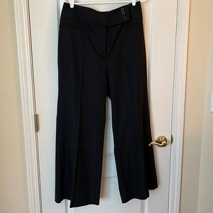 White House Black Market Women’s Black Lined Pants w/ Subtle Metallic Stripes-14